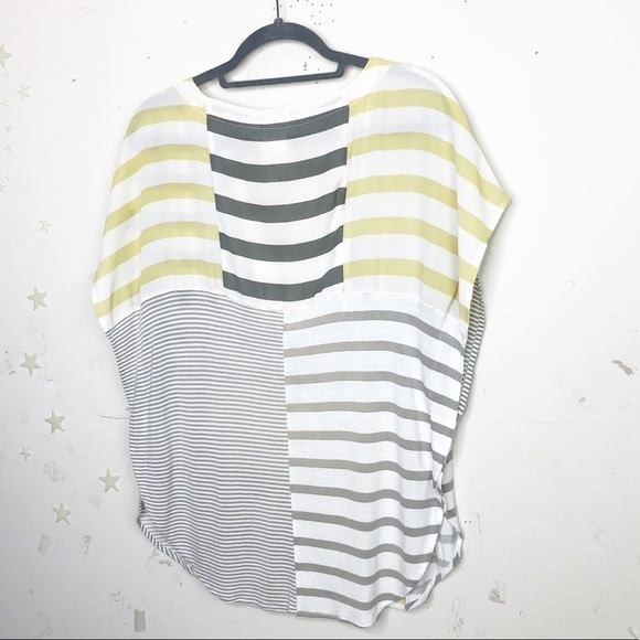 ONE September Anthropologie striped color block blouse - Picture 3 of 9